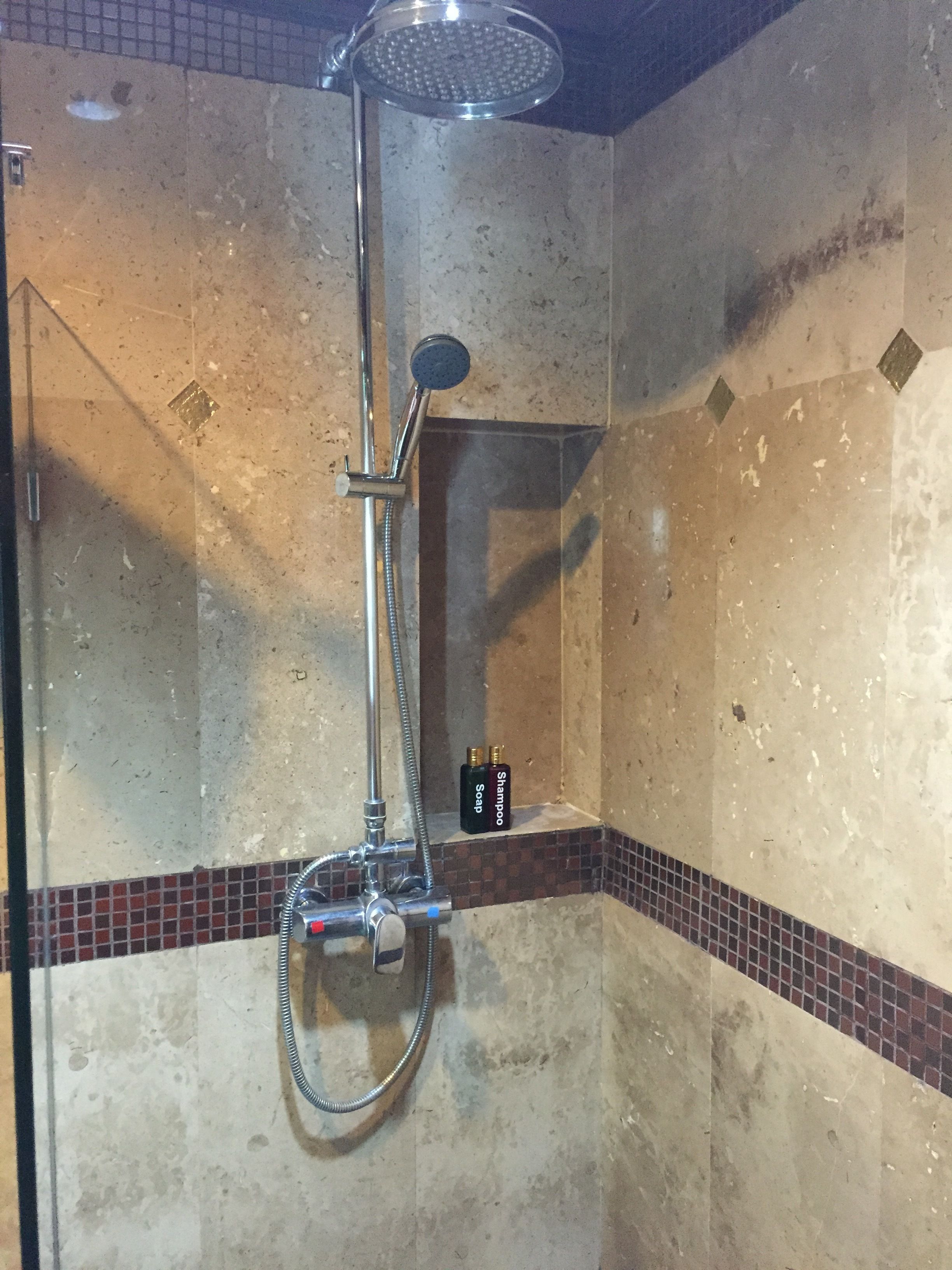 superior room, 1 king bed | bathroom shower