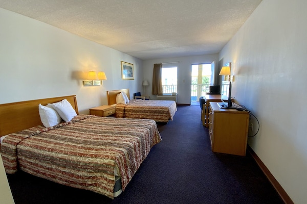 Standard Room, 2 Double Beds | Blackout drapes, WiFi (free), bed sheets