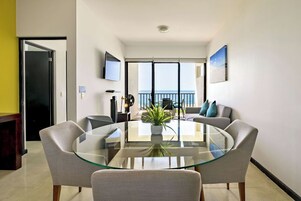 Apartment, 2 Bedrooms, Ocean View | 1 bedroom, premium bedding, in-room safe, desk