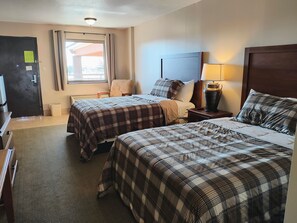 Economy Double Room, 2 Double Beds | Premium bedding, blackout curtains, free WiFi, bed sheets