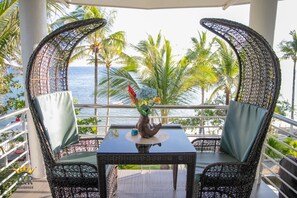 Habitación Deluxe doble, no fumadores, vistas a la playa | Terraza o patio