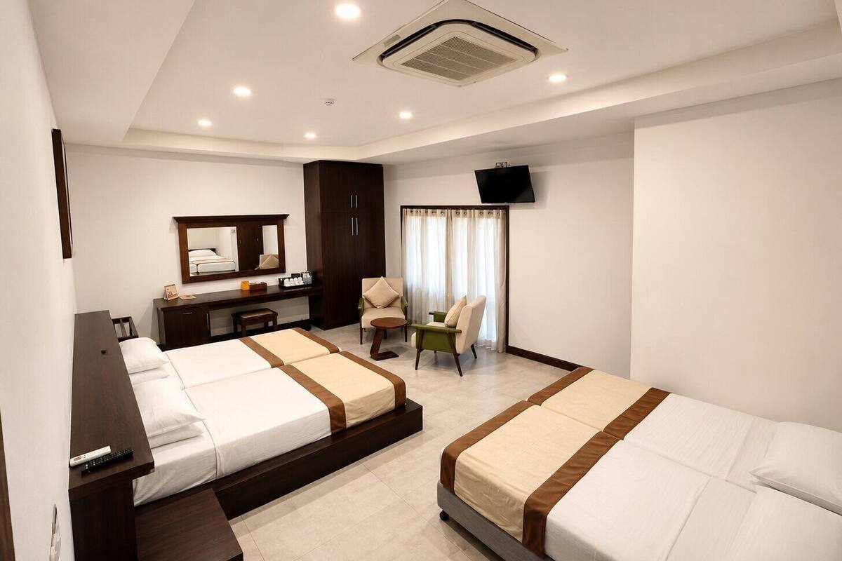 Standard Quadruple Room | Premium bedding, in-room safe, desk, blackout drapes