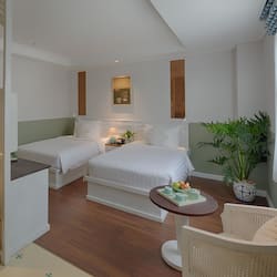 Hamelin Executive Twin + Afternoon tea on rooftop | 1 phòng ngủ, minibar, két bảo mật tại phòng, bàn