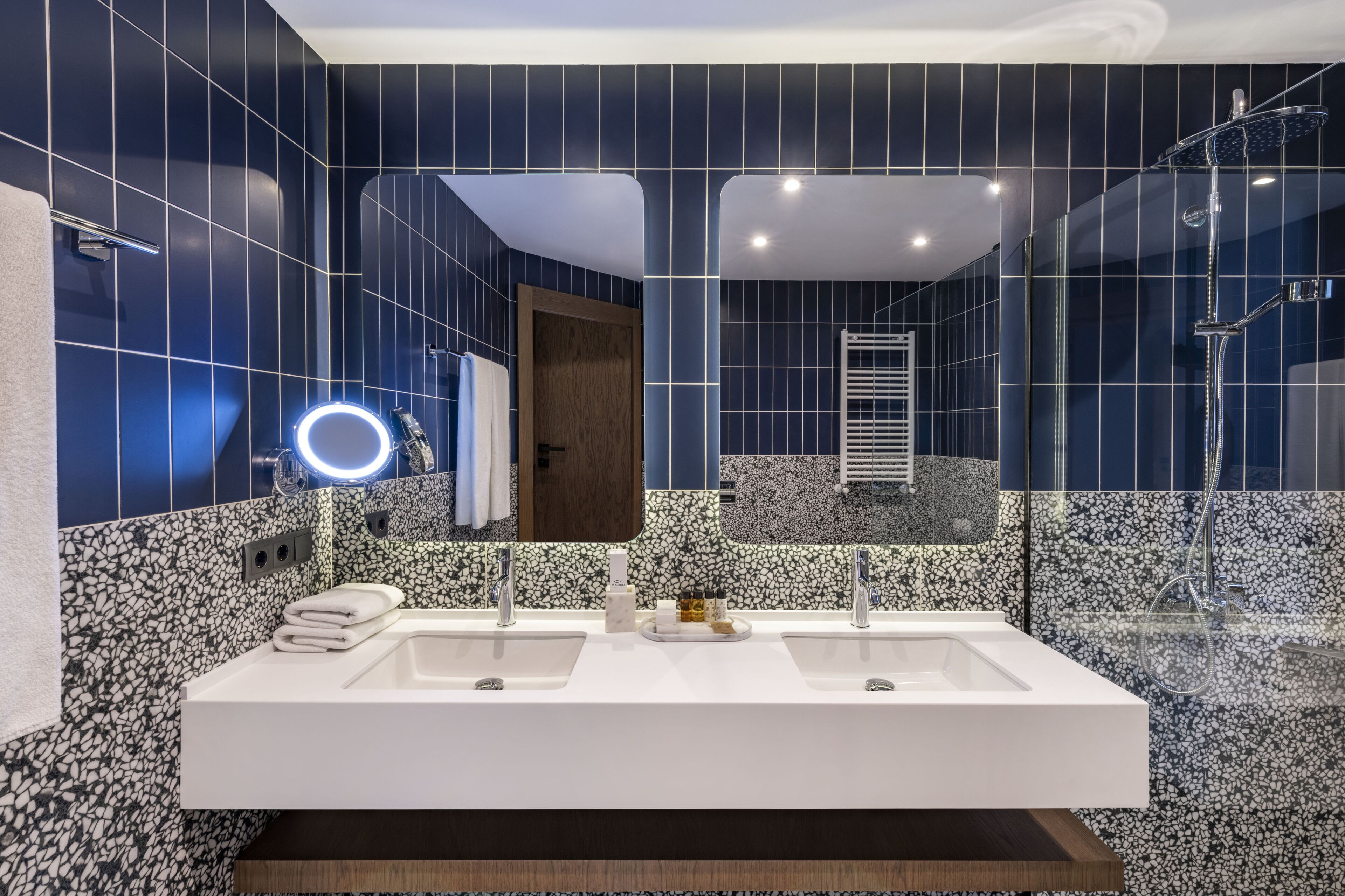 free toiletries, hair dryer, bathrobes, slippers