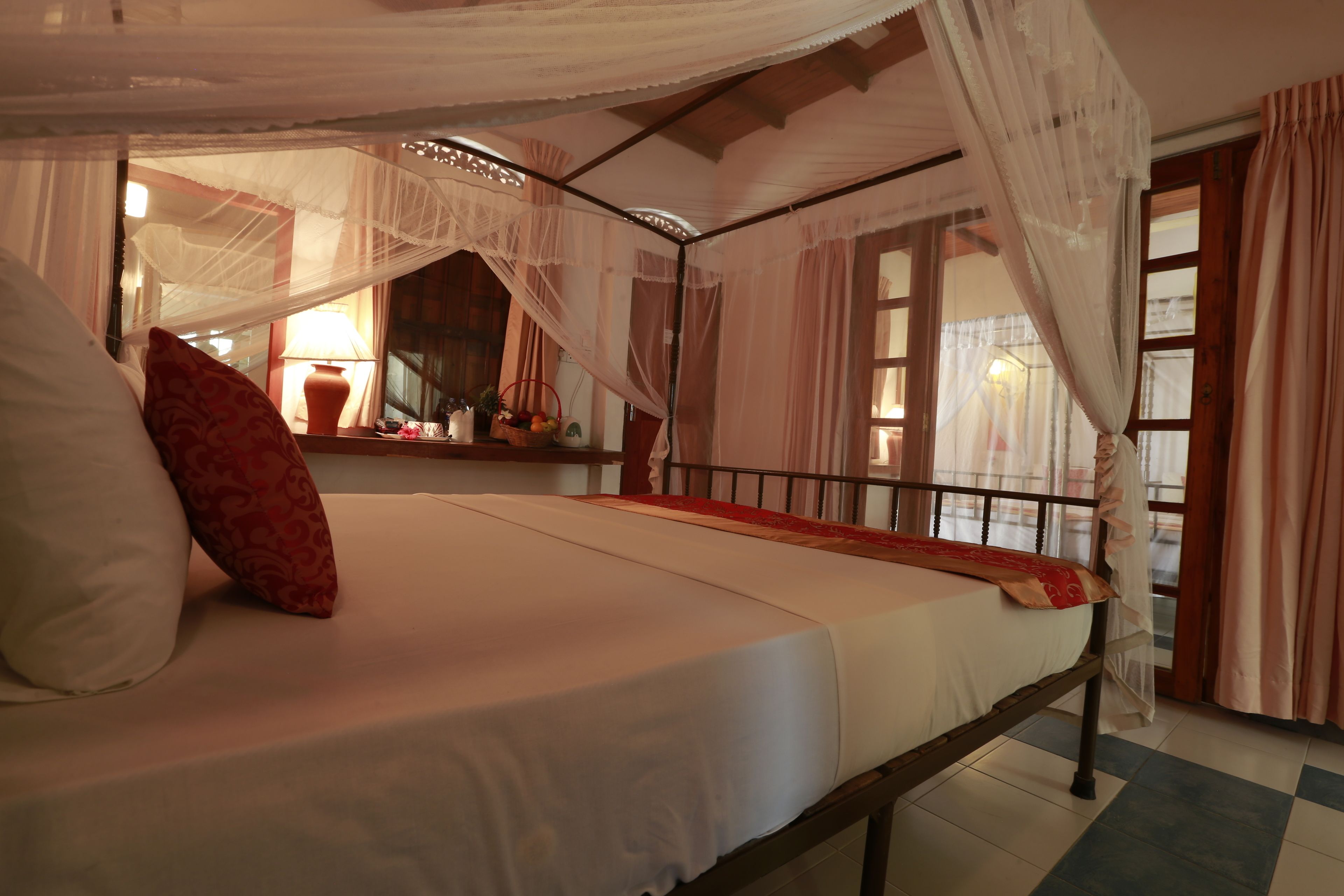 standard quadruple room, garden view | 1 bedroom, in-room safe, desk, soundproofing