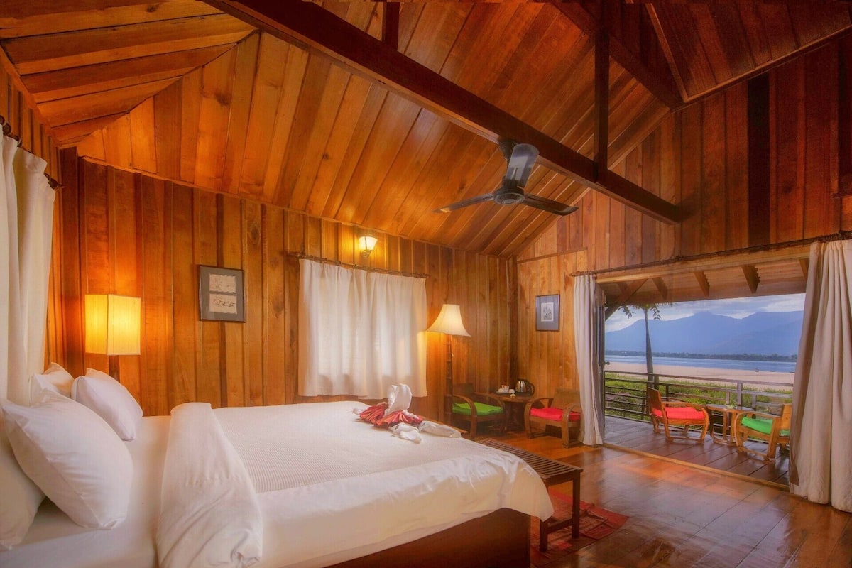 double or twin room, balcony, beach view (riverfront upper floor) | 1 bedroom, in-room safe, individually decorated, desk