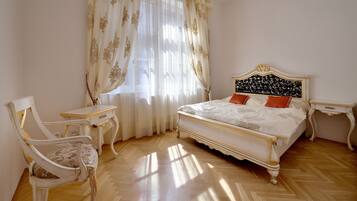 Iron/ironing board, cots/infant beds, free WiFi