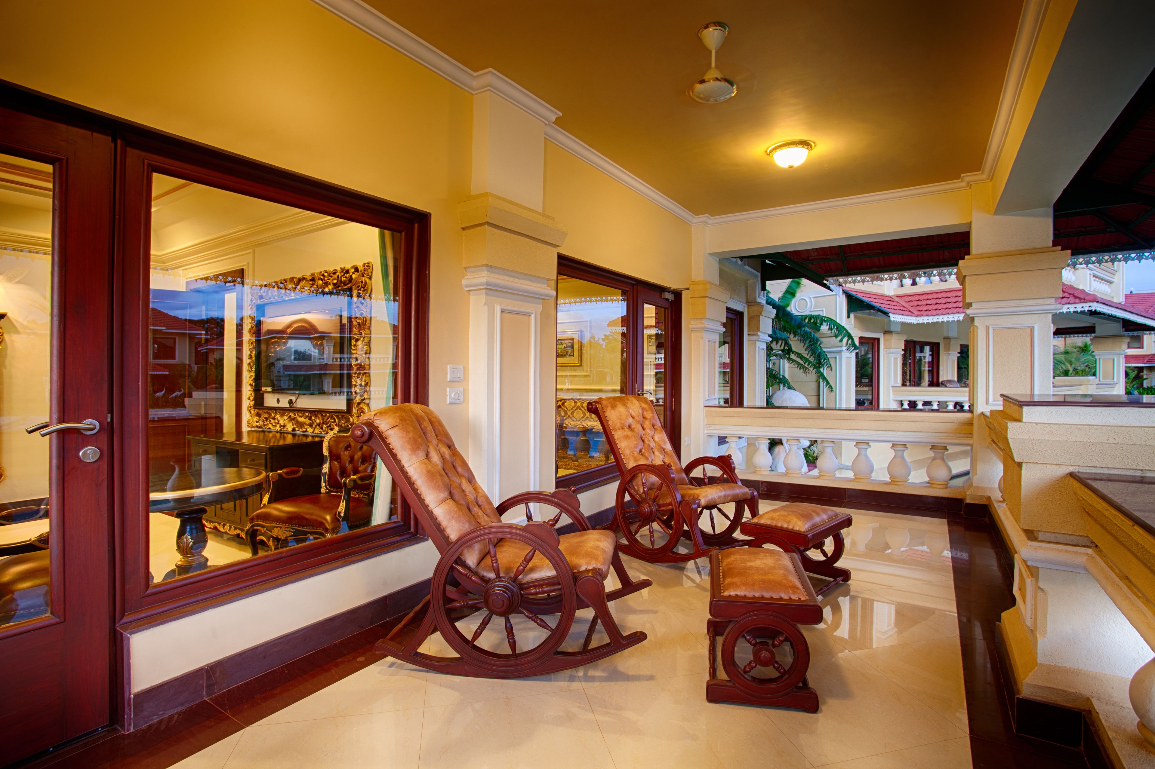 royal villa, 1 king bed, 2 bathrooms, lagoon view | balcony view