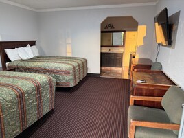 Standard Room, 2 Double Beds | Desk, soundproofing, free WiFi, bed sheets