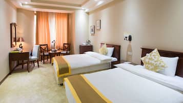 Ropa de cama de alta calidad y minibar