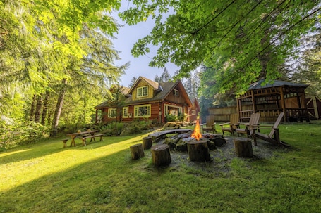 Copper Creekside Cabin | View from room. Copper Creek Inn at Mt Rainier