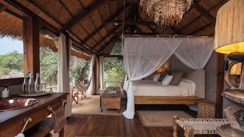 Standard-Chalet (Twin) | 1 Schlafzimmer, hochwertige Bettwaren, Zimmersafe, BettwÀsche