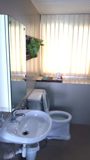 Studio, Sea View | Bathroom | Combined shower/tub, free toiletries, hair dryer