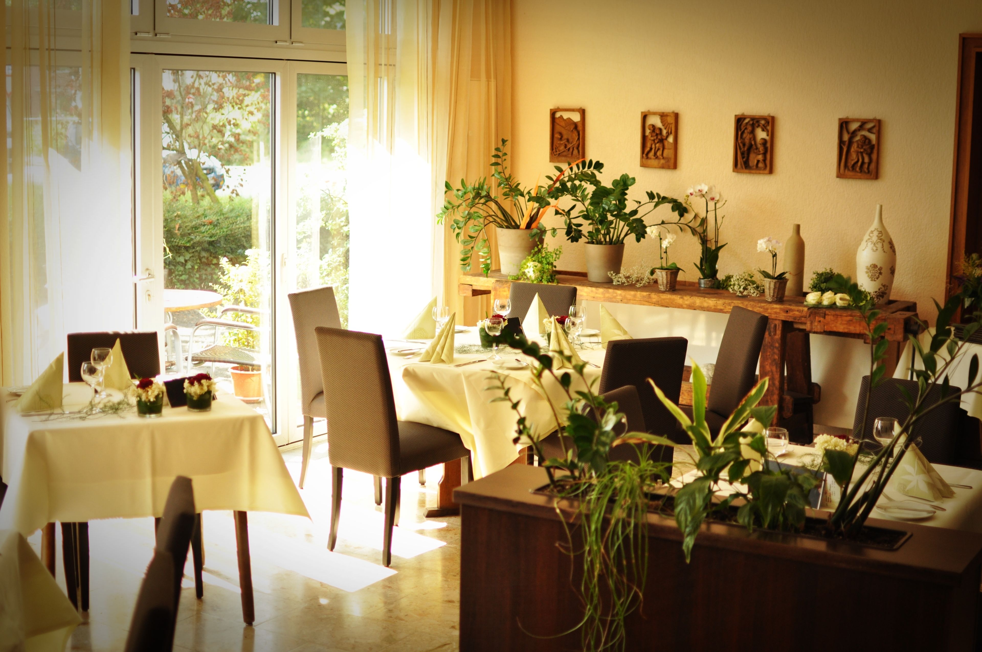 Dinner served, international cuisine, alfresco dining 