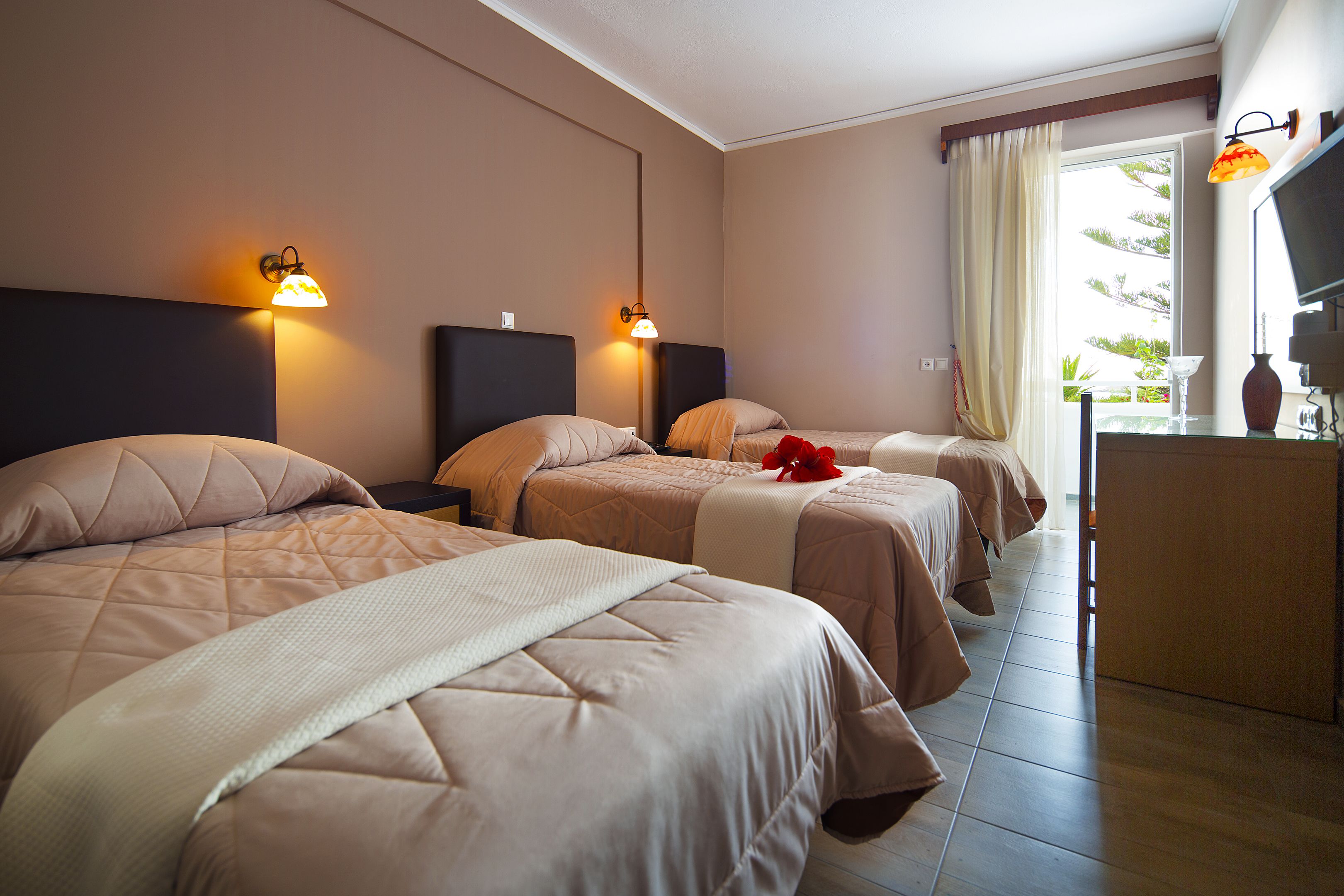 triple room, sea view | in-room safe, soundproofing, iron/ironing board, free cots/infant beds