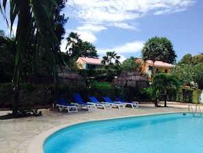 Outdoor pool - Hotel Restaurant Au Village De Menard (Saint-Louis)