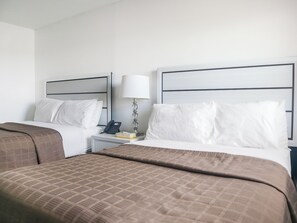 Standard Room, 2 Double Beds | Desk, iron/ironing board, free WiFi, bed sheets
