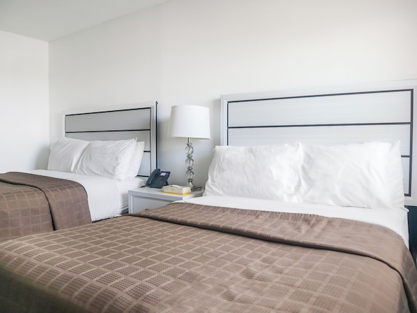 Standard Room, 2 Double Beds | Desk, iron/ironing board, free WiFi, bed sheets