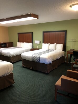 Standard Room, 3 Queen Beds, Non Smoking- No Pets Allowed | Individually decorated, individually furnished, desk, blackout drapes