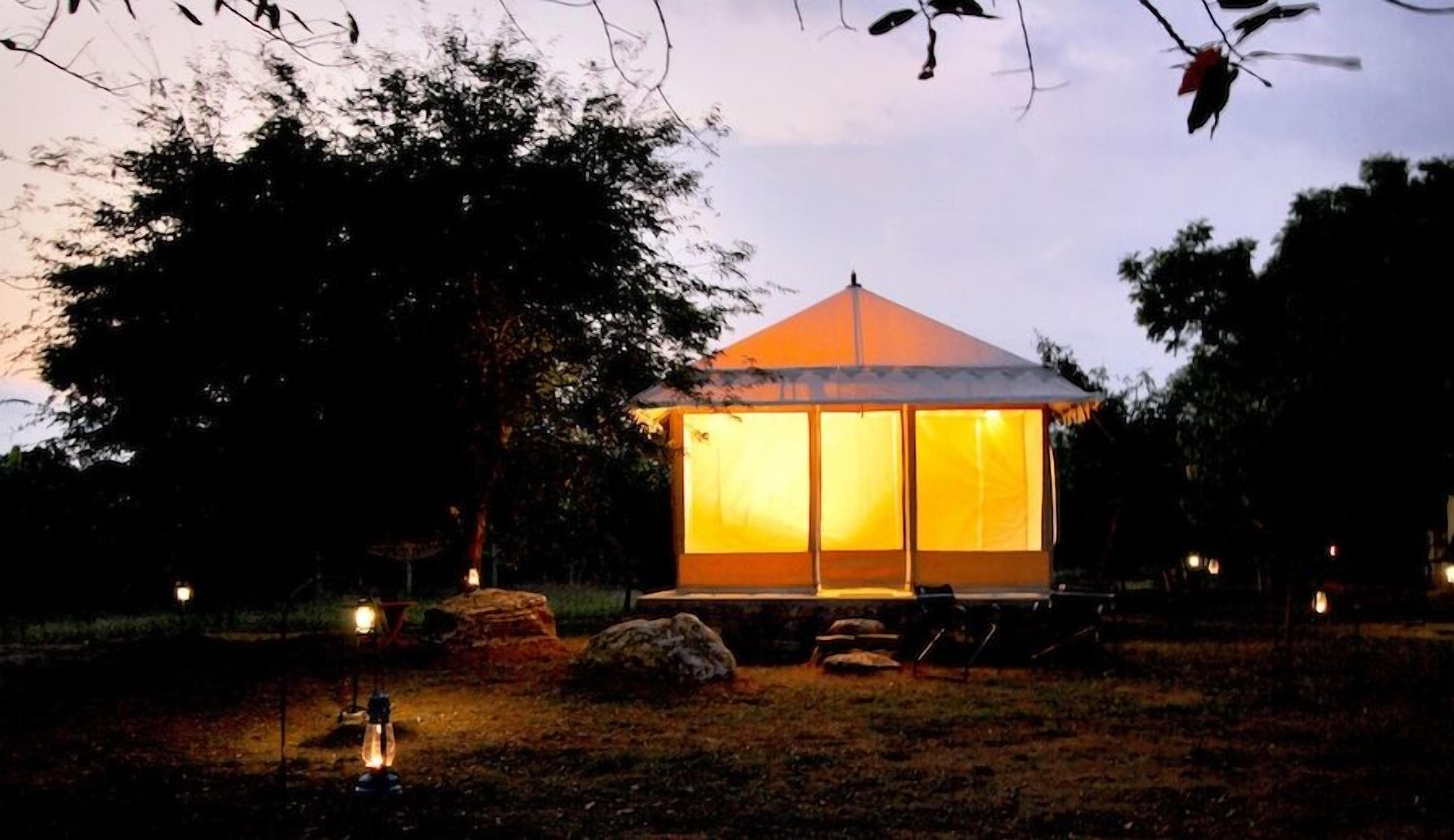 luxury glamping tents | 1 bedroom, in-room safe, desk, iron/ironing board