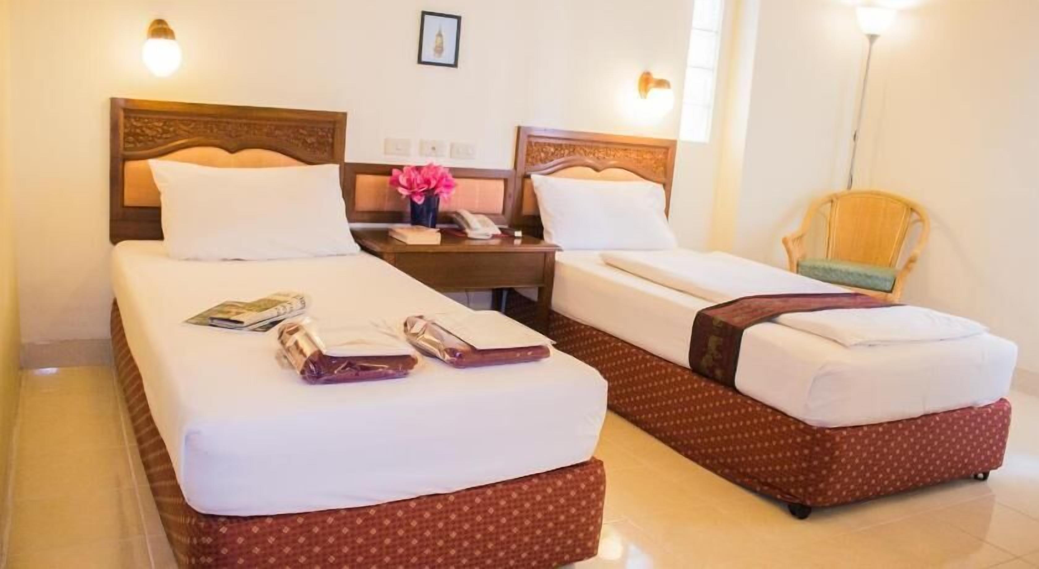 Desk, free WiFi, bed sheets
