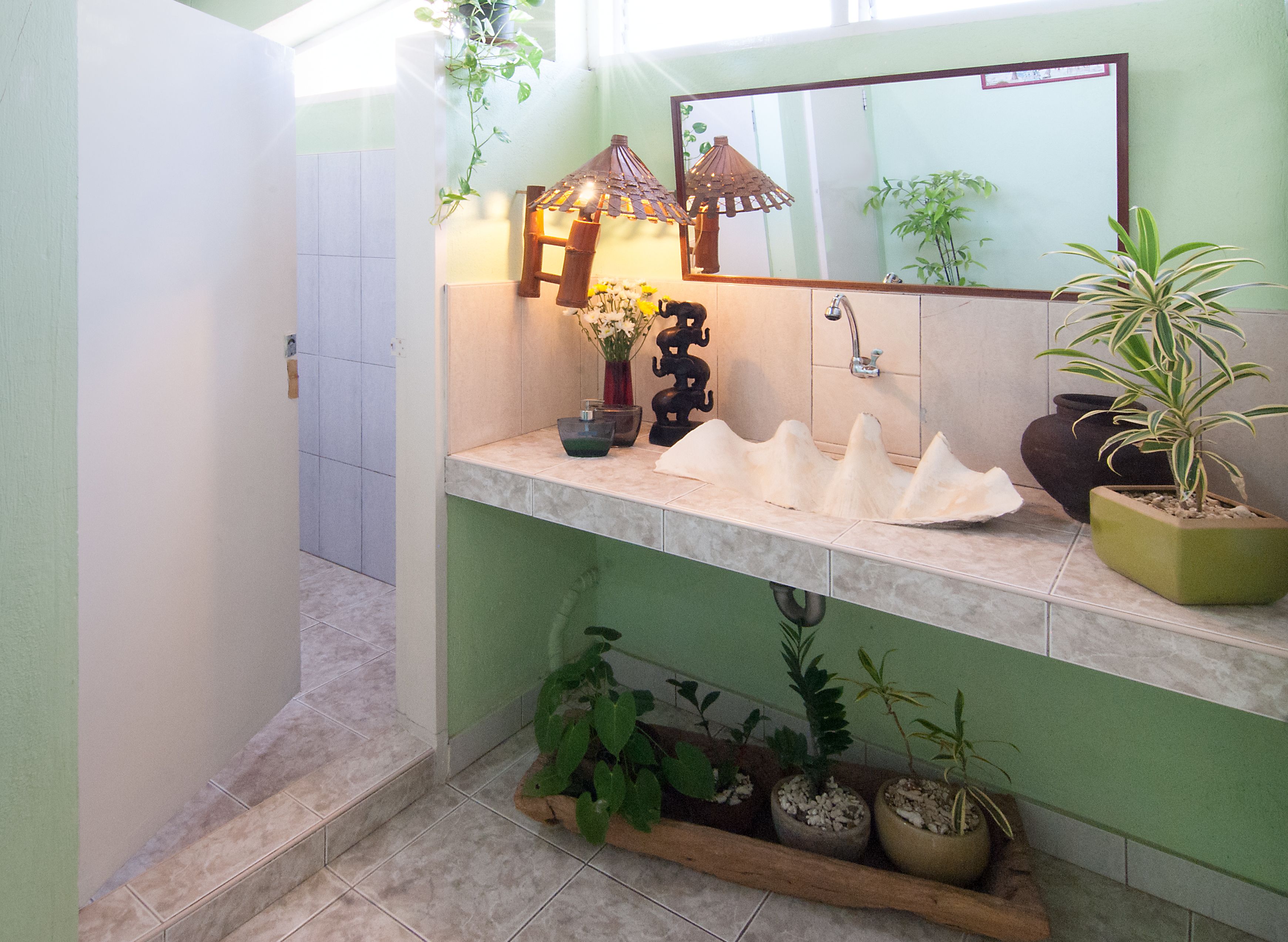 standard room, shared bathroom (with fan) | bathroom | hair dryer, towels