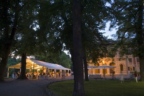 Outdoor wedding area