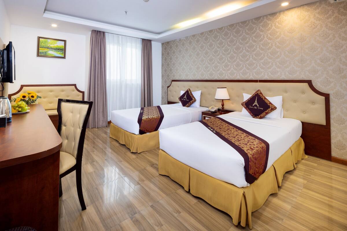 Premium bedding, memory-foam beds, minibar, in-room safe