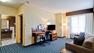 Suite, 1 Bedroom | Living area | 42-inch LCD TV with cable channels, TV
