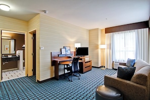 Suite, 1 Bedroom | Living area | 42-inch LCD TV with cable channels, TV - Fairfield Inn and Suites by Marriott Kamloops (Kamloops)