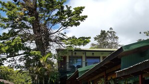 A traditional-style building with a well-maintained garden, including a variety of plants and flowers. - Hotel Villa Verde (Monteverde)