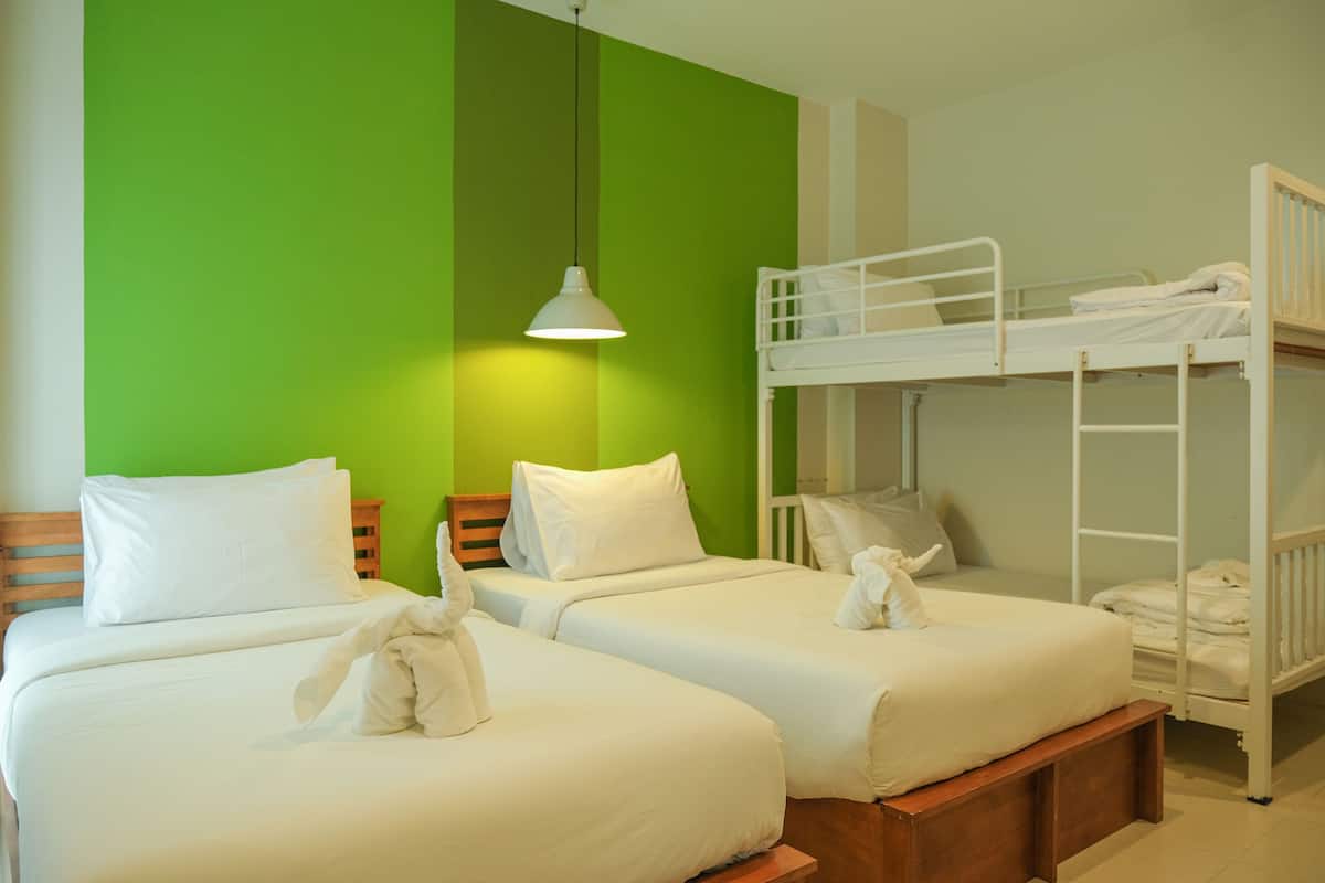 Basic Quadruple Room, Multiple Beds, Refrigerator | In-room safe, desk, free WiFi