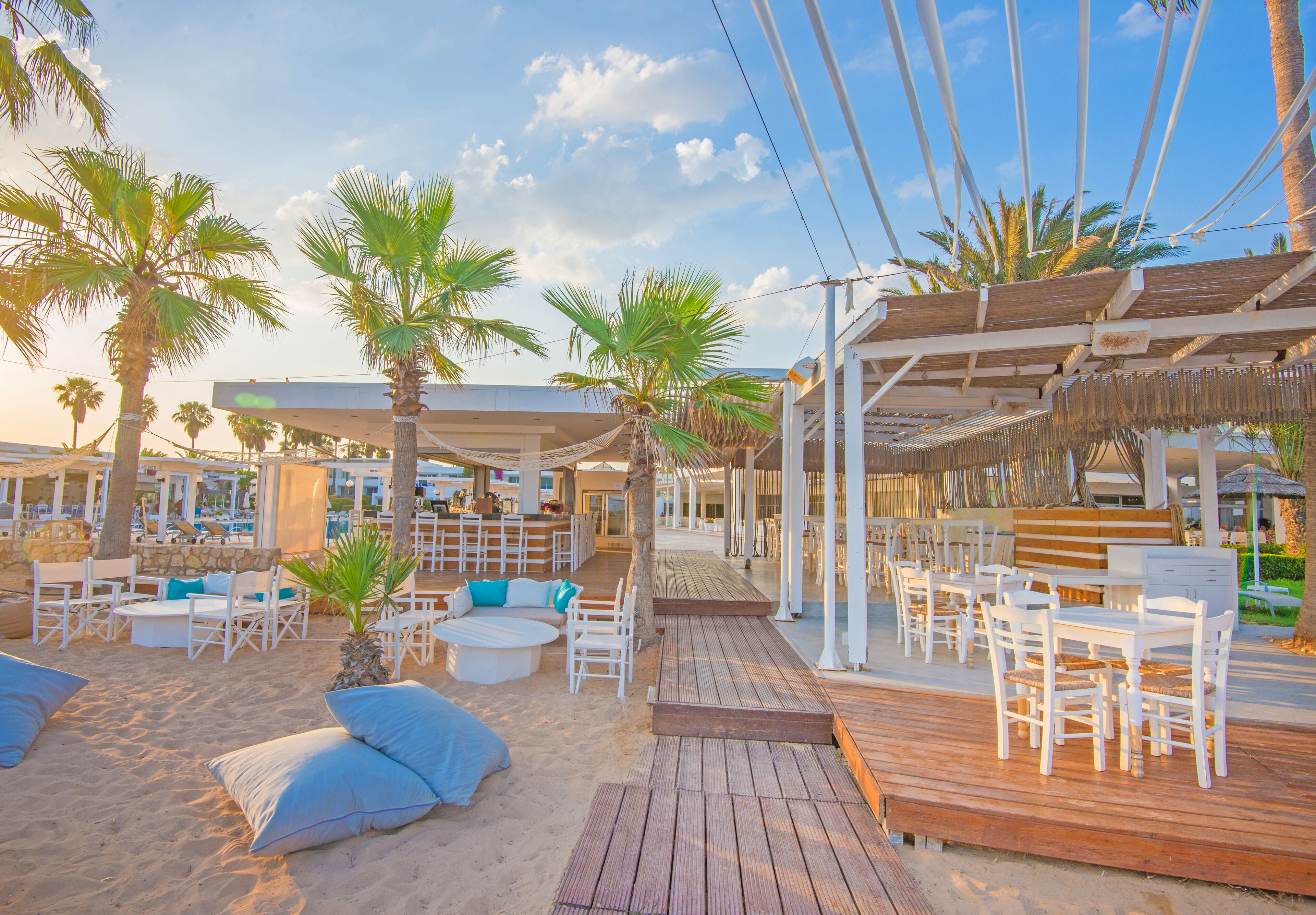 Private beach, sun-loungers, beach umbrellas, beach volleyball