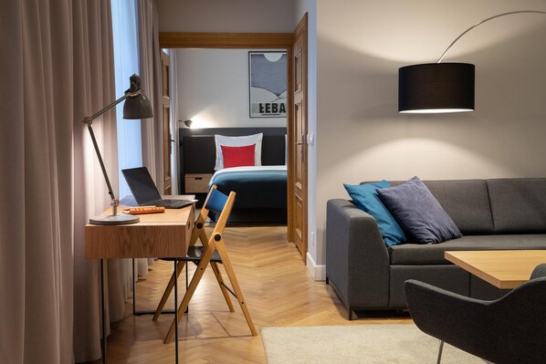 Apartment, 1 Bedroom, Fireplace | Living room | LED TV, DVD player, iPod dock, MP3 dock - Stradonia Serviced Apartments (Kraków)