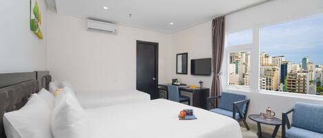 Premium bedding, pillowtop beds, minibar, in-room safe