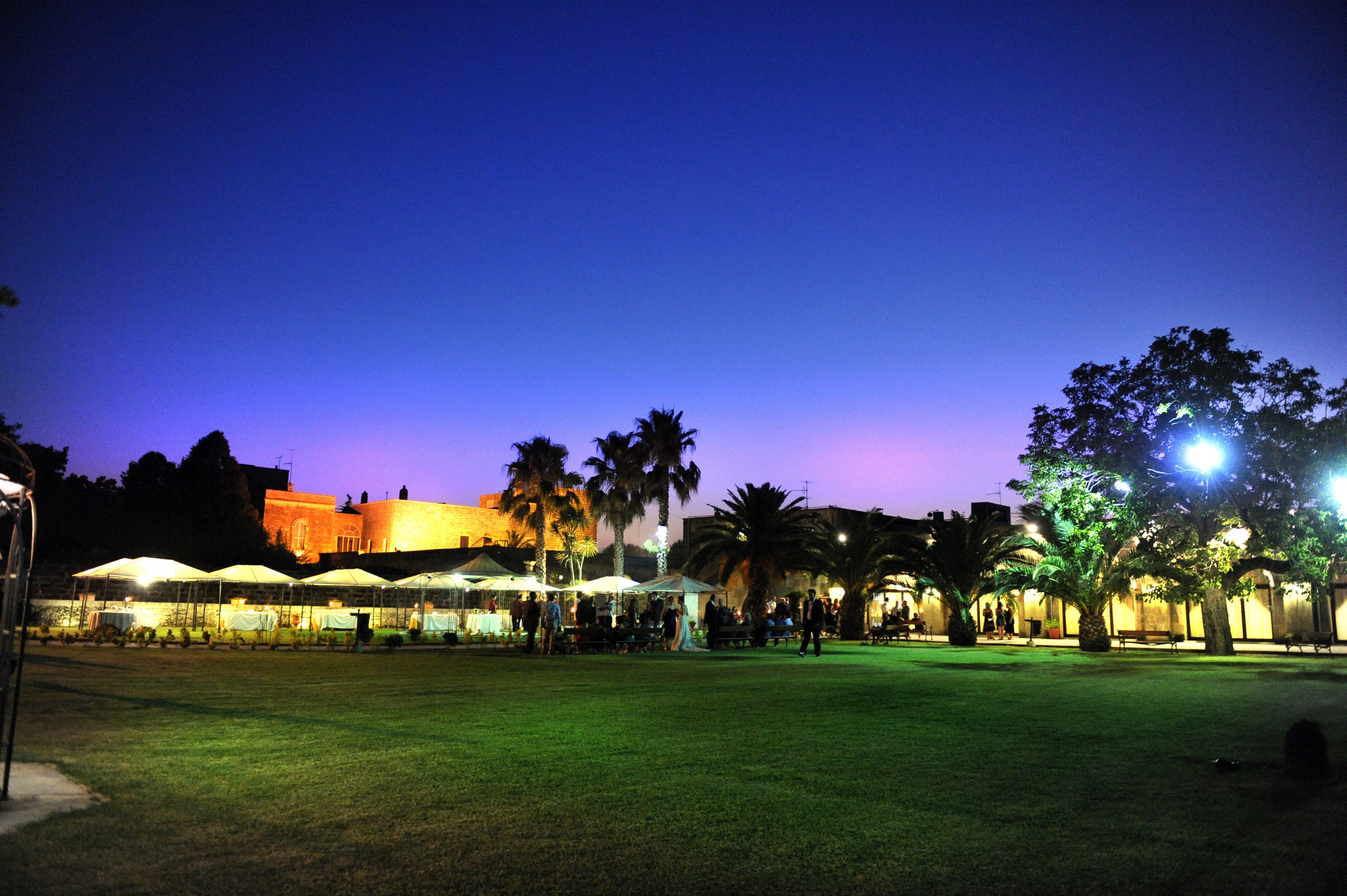 outdoor banquet area