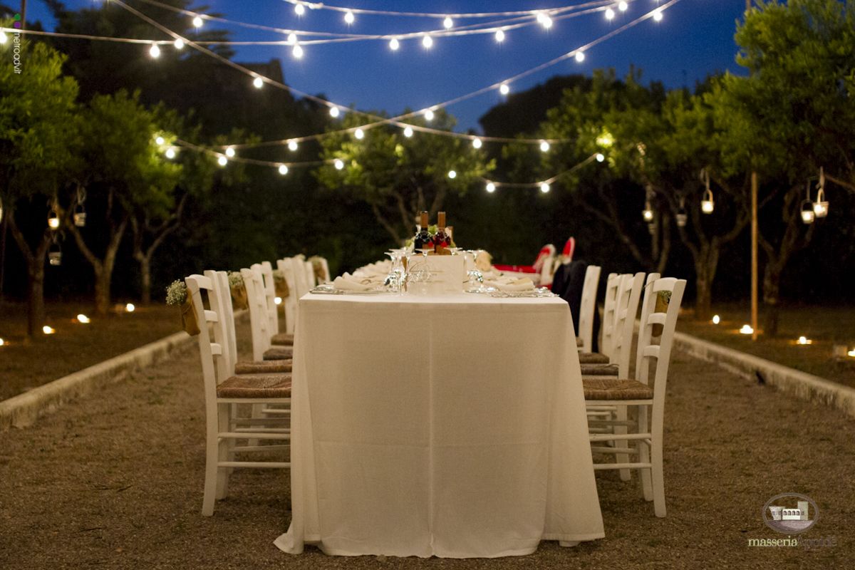 outdoor banquet area
