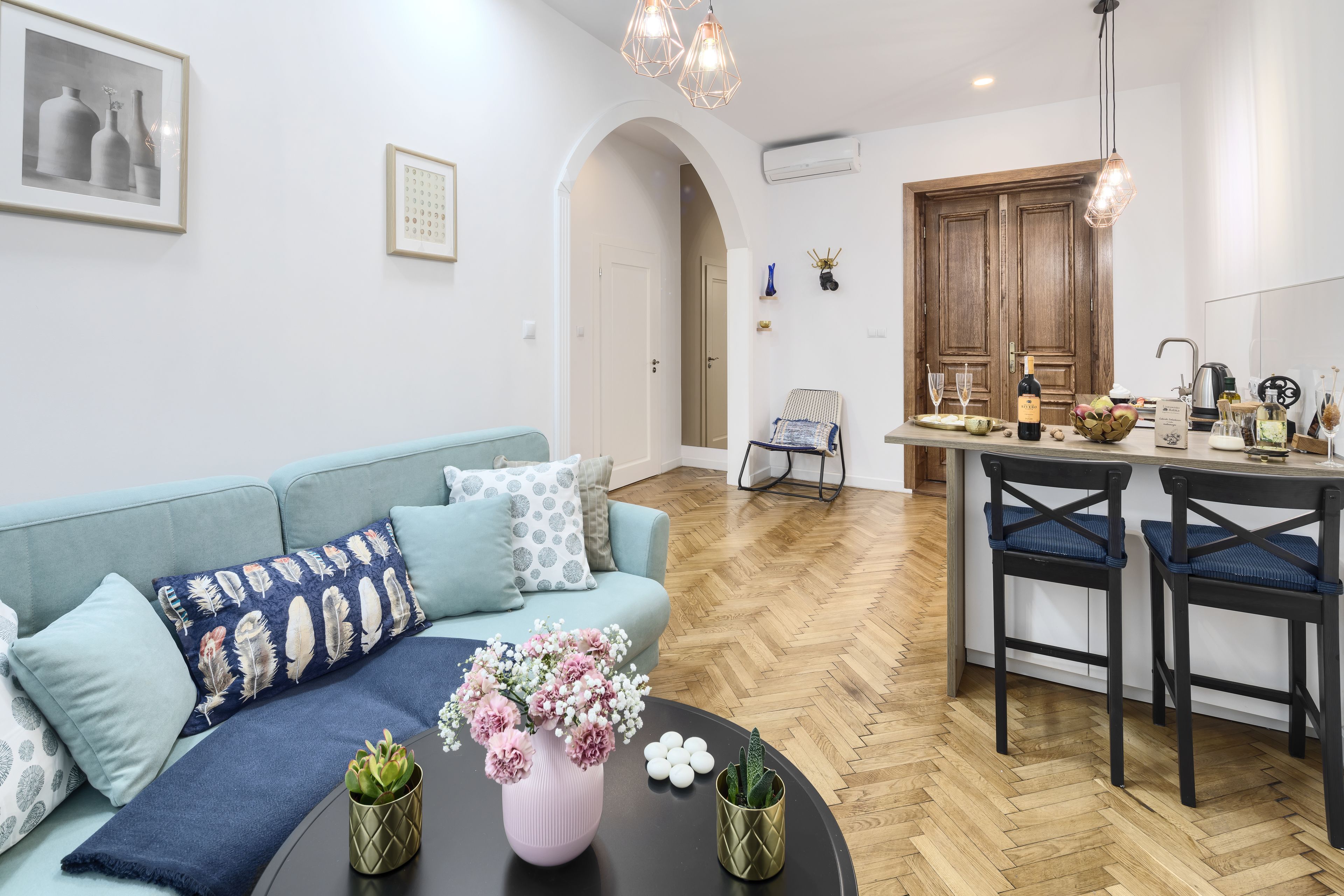 Deluxe Apartment, 1 Queen Bed with Sofa bed, Refrigerator & Microwave | Private kitchen | Fridge, stovetop, electric kettle, cookware/dishes/utensils