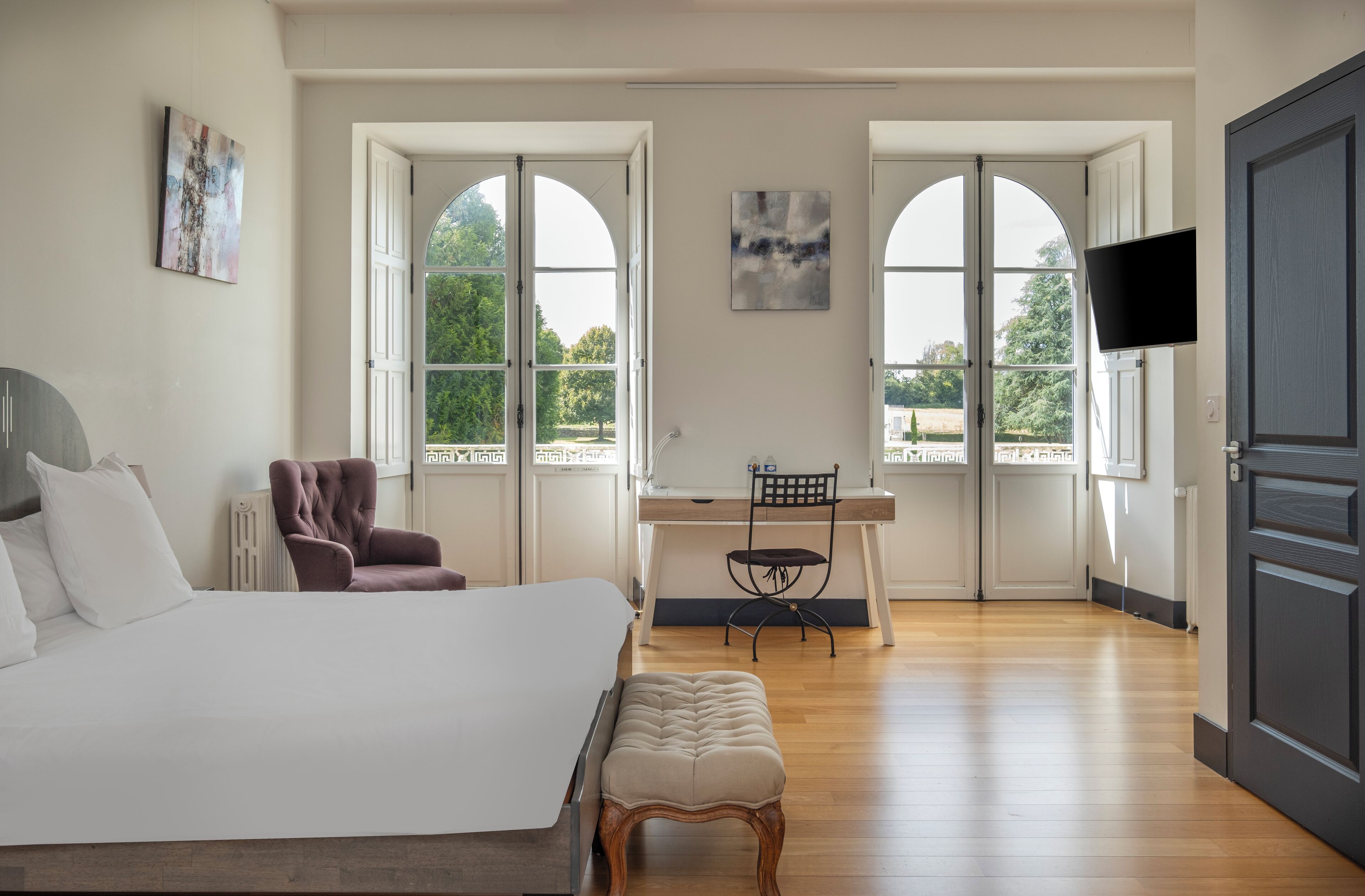 Superior tweepersoonskamer, privébadkamer, uitzicht op tuin | Luxe beddengoed, een bureau, een laptopwerkplek, gratis wifi