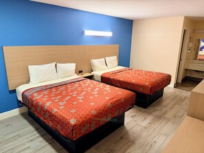 Desk, free WiFi, bed sheets