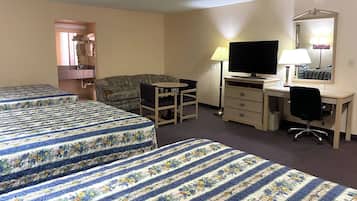 Deluxe Suite, Non Smoking (3 Queen Beds) | Premium bedding, desk, iron/ironing board, free WiFi