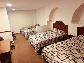 Basic Quadruple Room | Free WiFi, bed sheets - Hotel Villas del Bosque (Aguascalientes)