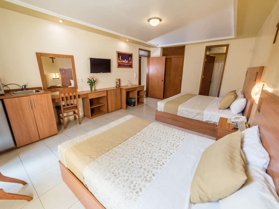 Family Room, 2 Double Beds | In-room safe, blackout drapes, free WiFi, bed sheets