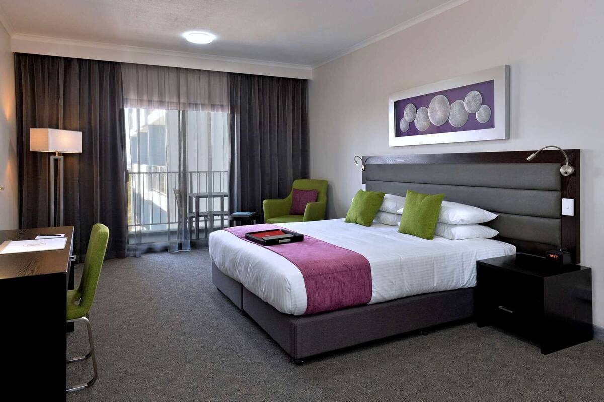 Premium bedding, down comforters, memory foam beds, in-room safe