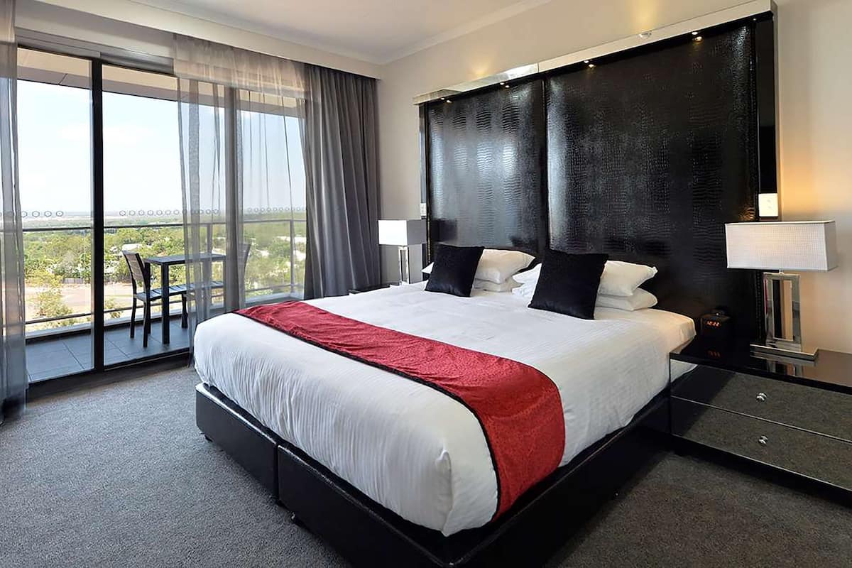 executive business suite with balcony | 1 bedroom, premium bedding, down duvets, memory-foam beds