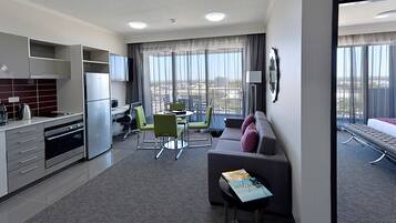 Premium bedding, down duvets, memory-foam beds, in-room safe