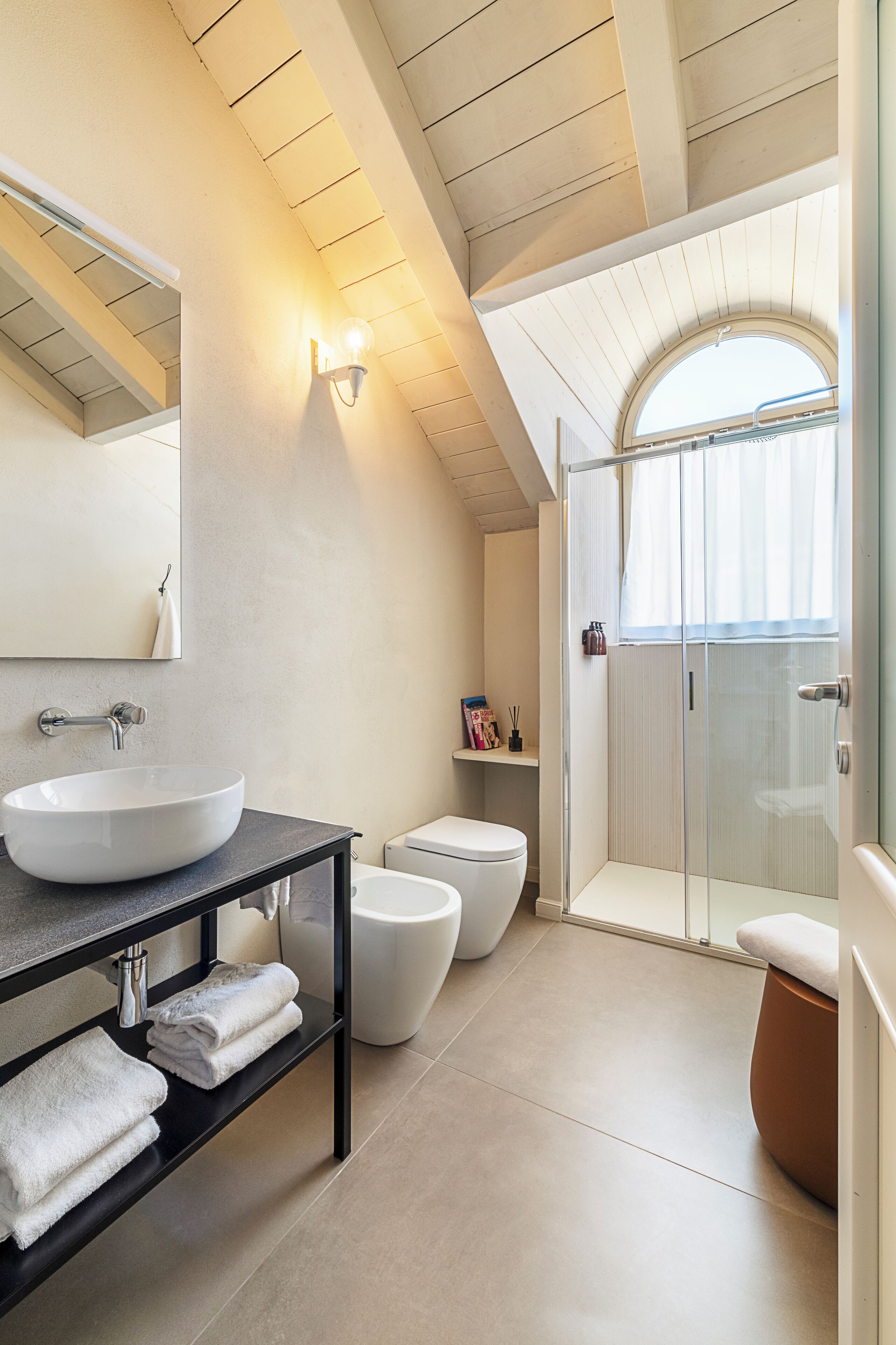 classic double or twin room | bathroom | rainfall showerhead, hair dryer, towels, soap