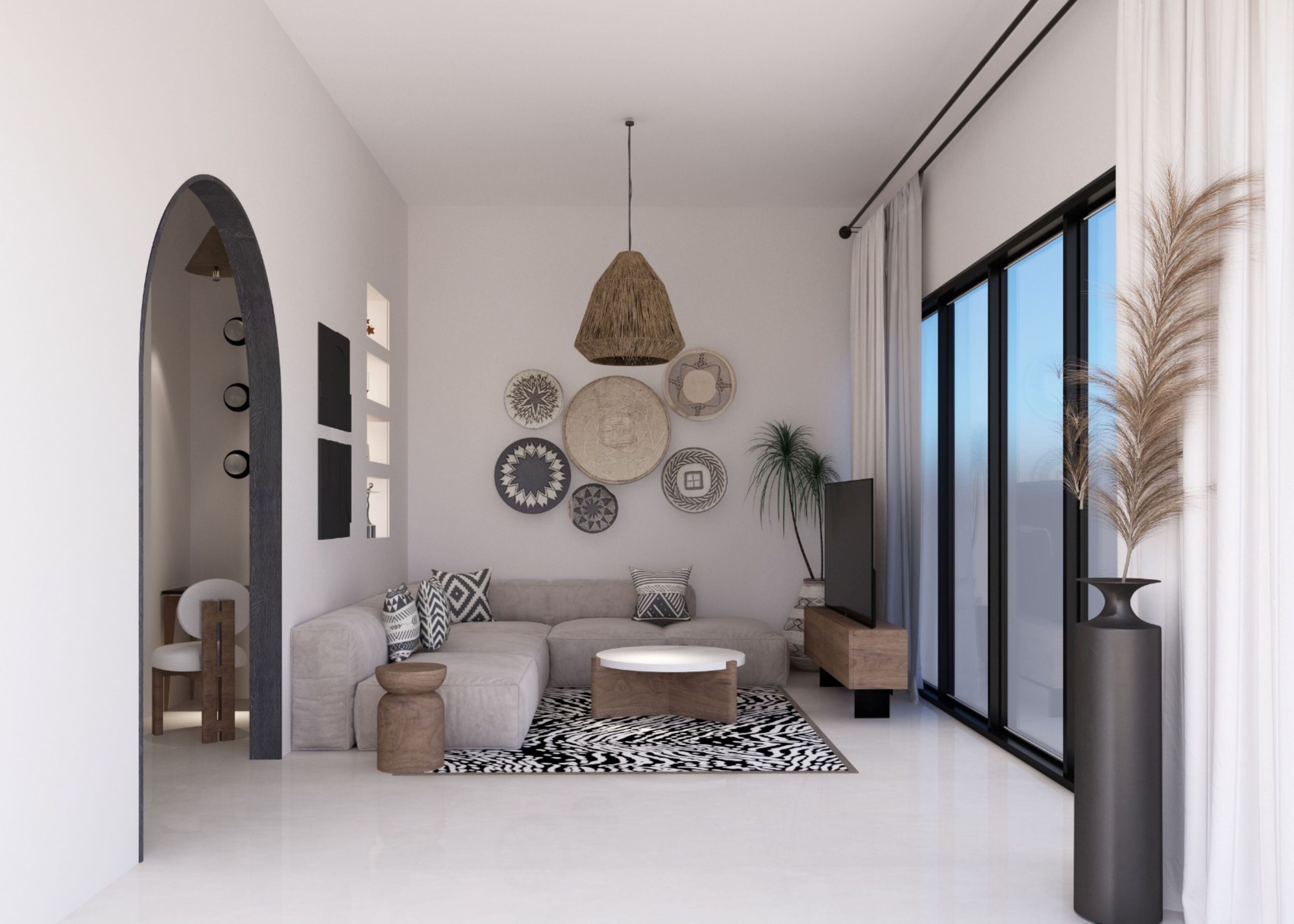 swim-up garden view bungalow | living area | flat-screen tv