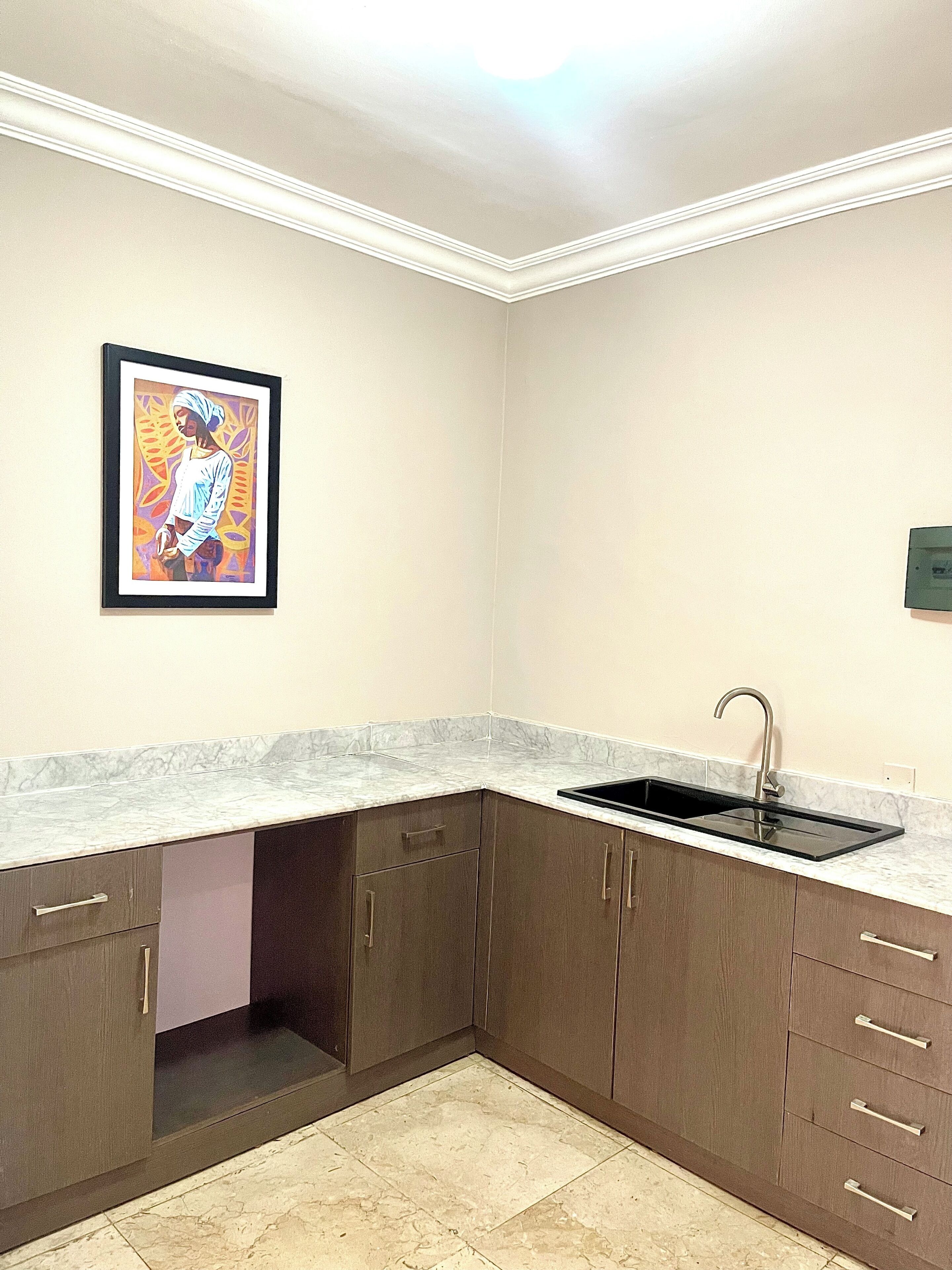 luxury suite, pool view | private kitchen | fridge, coffee/tea maker, electric kettle