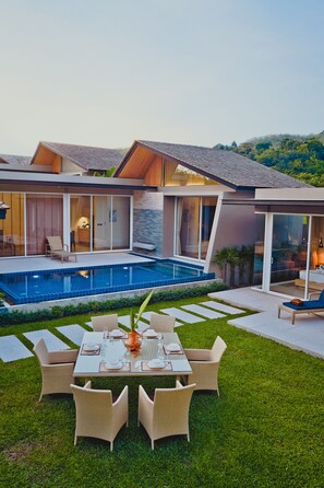 Executive Villa, 4 Bedrooms, Private Pool, Pool View | View from room